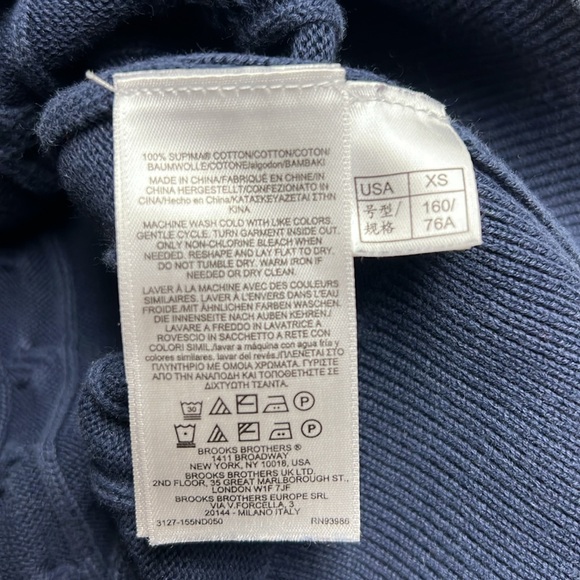 ✨ BROOKS BROTHERS ✨ Supima Cotton Cable Crewneck Sweater. - Picture 10 of 15
